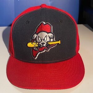Portland Sea Dogs MILB Red and Black Baseball Cap Hat Red Sox AA Affiliate 7 1/2